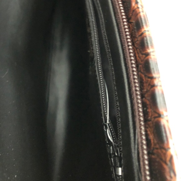 New CDN Fratelli brown croc patent leather bag CAD - Picture 4 of 11